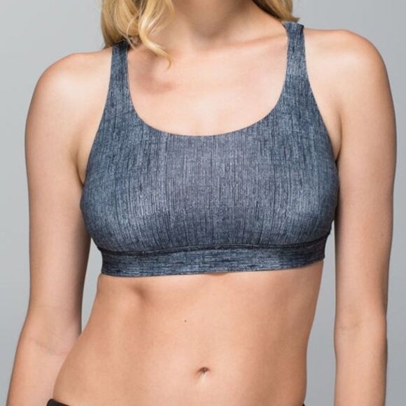 Lululemon Energy Bra Burlap Texture Black Dune / Cayman Stripe Black Mojave 10 - Picture 2 of 12